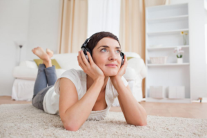 Woman listening music