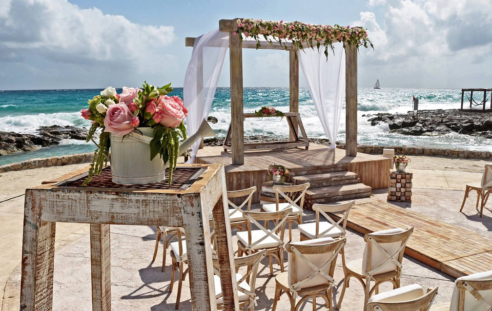 Wedding theme at sea beach